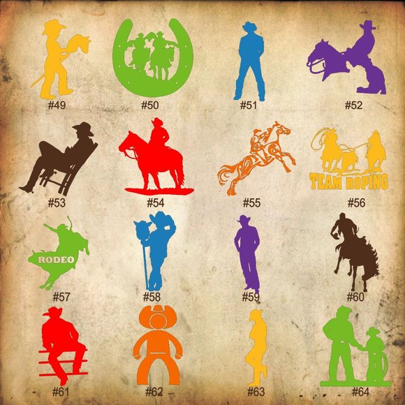 COWBOY VINYL DECAL - 5-6" - Picture 4 of 9